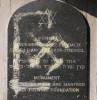 On plaque: Monument erected by Sara and Manfred Bass - Frenkel Foundation... with stupid graffitti